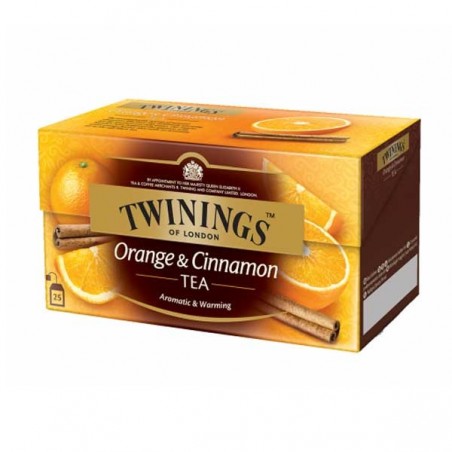 چای سیاه توئینینگز با طعم پرتقال و دارچین 25 عددی