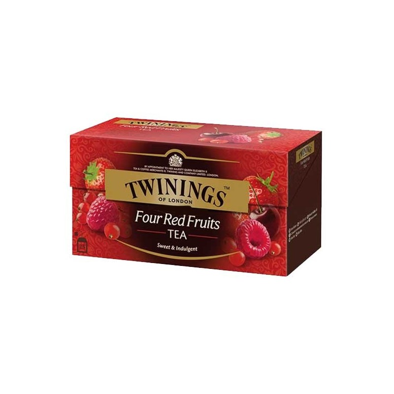 چای توئینینگز با طعم چهار میوه قرمز 25 عددی چای توئینینگز با طعم چهار میوه قرمز 25 عددی