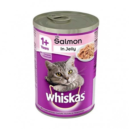 کنسرو غذای گربه ویسکاس با طعم ماهی سالمون 390 گرم